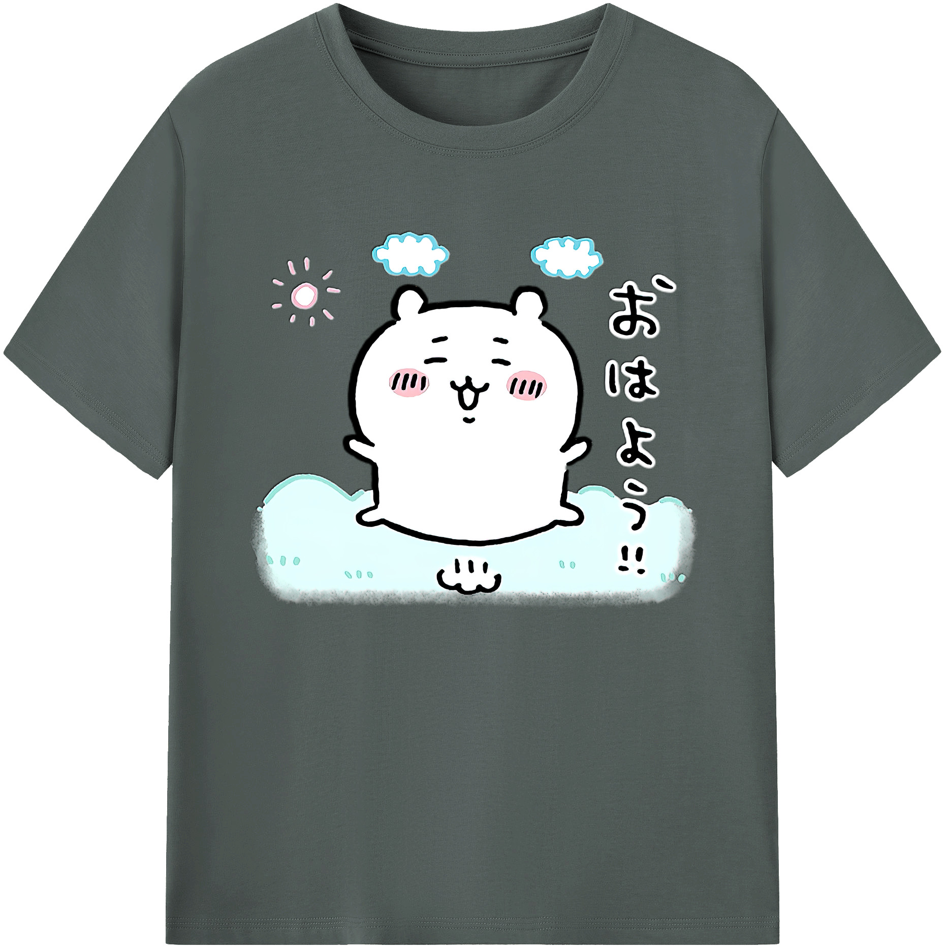 （画像用） ちいかわ ちいかわ Chii-kawa chiikawa 綿100％ メンズ半袖Tシャツ｜肌触りやわらか＆通気性